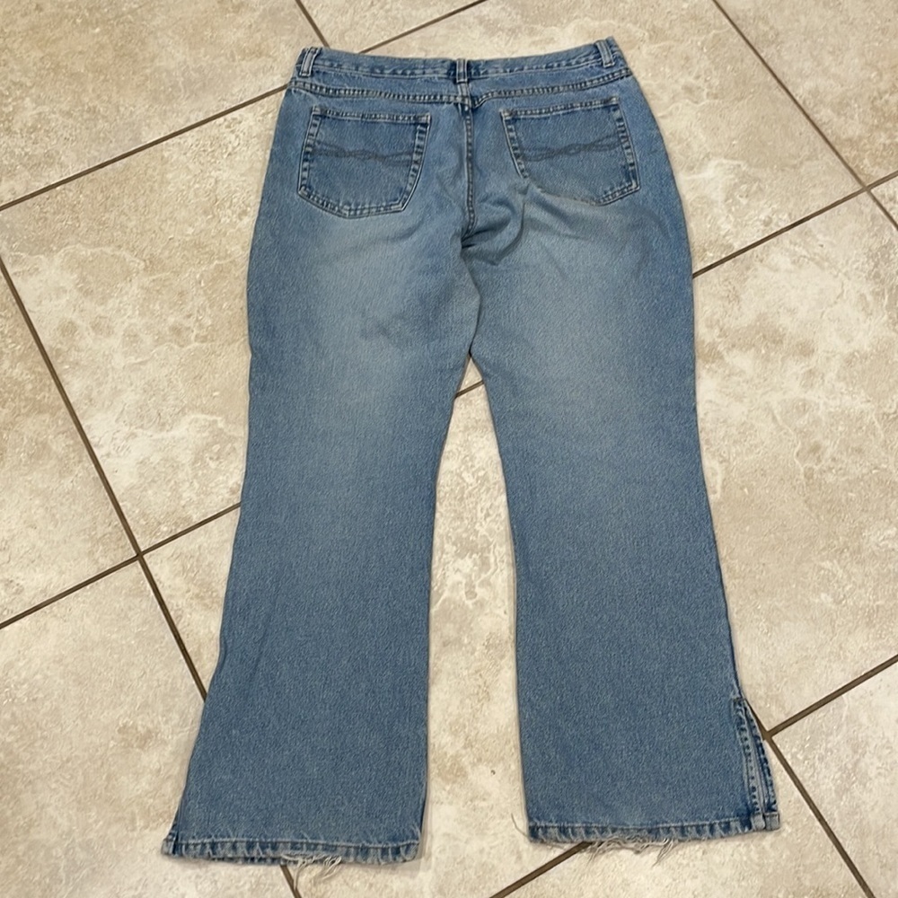 Vintage Y2K No Boundaries Low Rise Side Slit Flare Jeans 15 - Picture 6 of 9